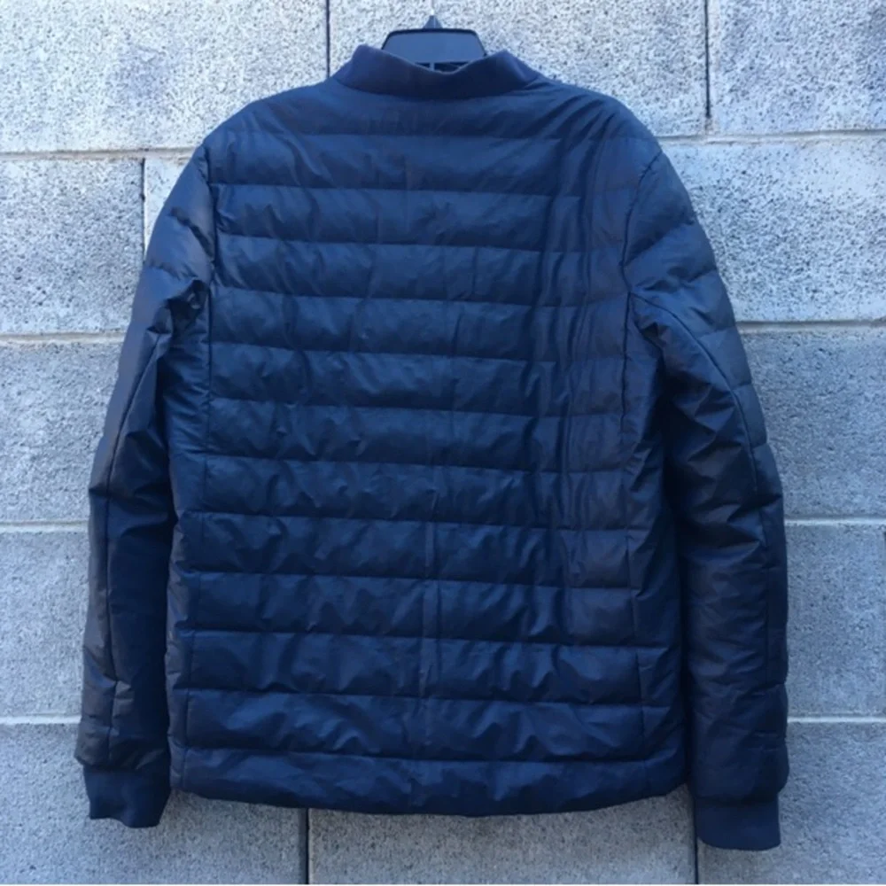 RAINS Mens Trekker Puffer Waterproof Jacket Full Zip Dark Blue Size M/L EUC - Picture 2 of 10